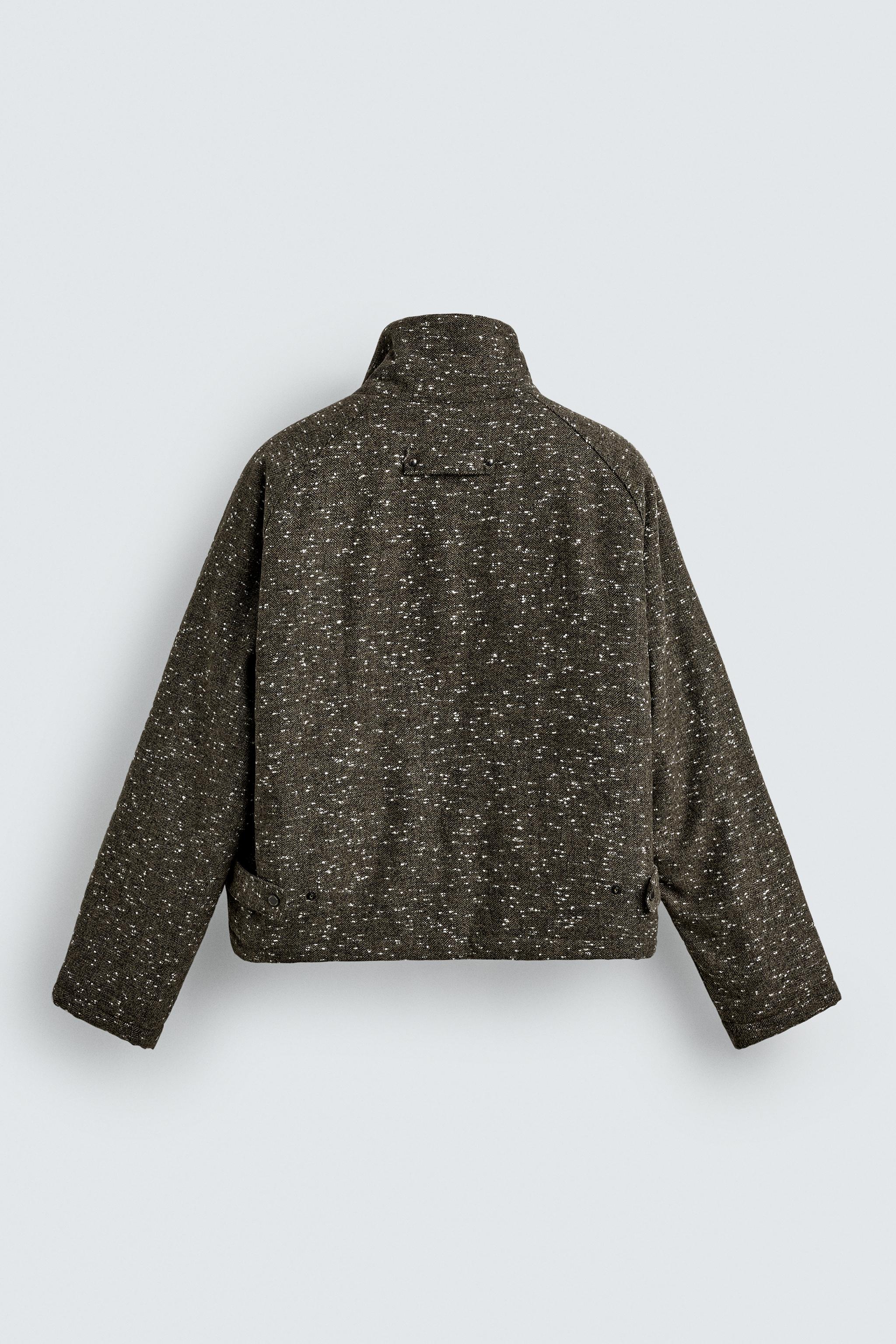 HERRINGBONE TEXTURED JACKET